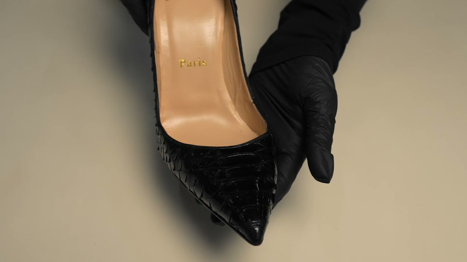 Christian Louboutin restoration in progress at the FRSHR atelier