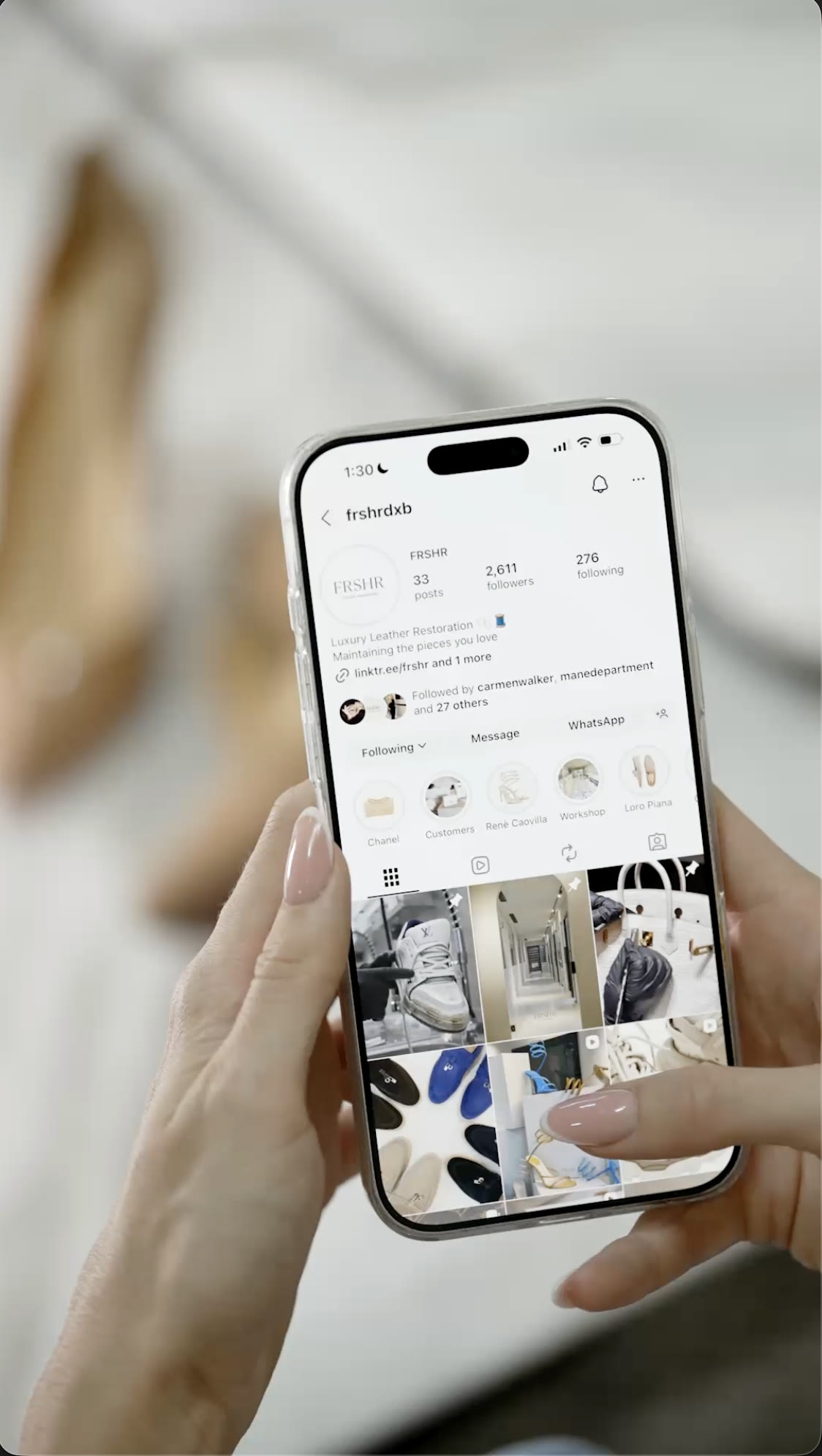 A client confirming a FRSHR booking on their phone
